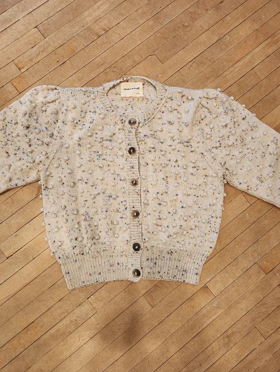 Misha & Puff Ellie Popcorn Cardigan in Iris Confetti - Picture 5 of 15